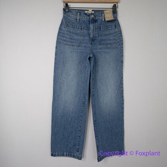 New! Madewell Emmett Wide-Leg Full Length Jean lakecourt, size 29 fits like 26 - Picture 3 of 15